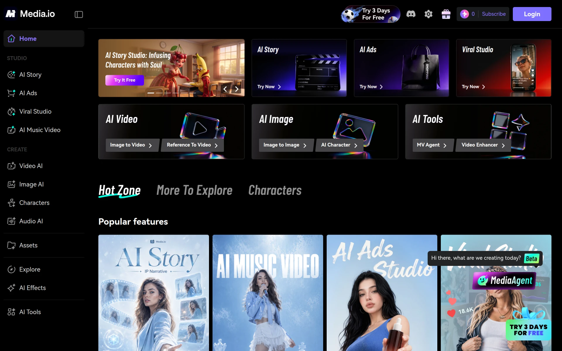 WonderShare Media.io screenshot