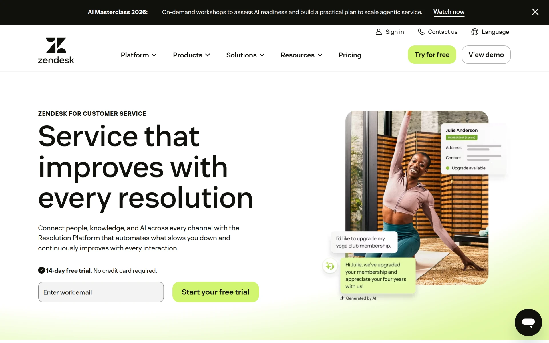 Zendesk Service Suite screenshot